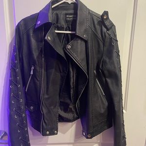 Black, leather jacket